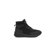 Cerruti 1881 Hög Topp Läder Sneakers Gummisula Black, Herr