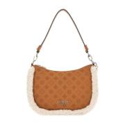 Guess Davika Hobo Cognac Handväska Brown, Dam