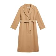 Max Mara Lång ullrock med kimonoärmar Beige, Dam