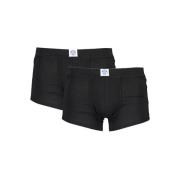 North Sails Svart Bomull Boxershorts Bi-Pack Black, Herr