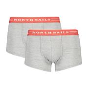 North Sails Grå Herr Boxer Briefs Bi-Pack Gray, Herr