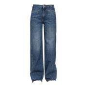 Alessia Santi Högmidjade straight leg jeans Blue, Dam