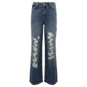 Blugirl Vida Ben Bomull Denim Jeans Blue, Dam