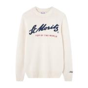 MC2 Saint Barth Beige Sweater med Front Logo Beige, Herr