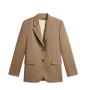 Golden Goose Tortora Ull Dubbelknäppt Blazer Beige, Dam