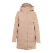 K-Way Stilig Polyesterjacka Beige, Dam