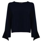 Twinset Blå Tröja med Ruffle Detalj Blue, Dam