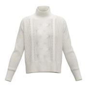 Emme DI Marella Stilren Stickad Topp White, Dam