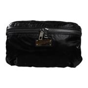 Dolce & Gabbana Svart Nylon Bälte Fanny Pack Black, Dam