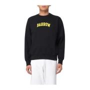 Barrow Tryckt crewneck sweatshirt, 100% bomull Black, Herr