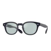 Oliver Peoples Indigo Blå Solglasögon Modell N.01 Blue, Unisex