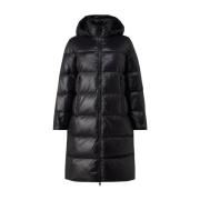 Emporio Armani Svart Puffer Lång Kappa Black, Dam