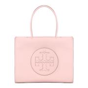 Tory Burch Logo-Appliqué Toteväska med Double T Pink, Dam