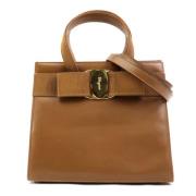 Salvatore Ferragamo Pre-owned Pre-owned Laeder handvskor Brown, Dam