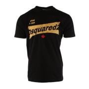 Dsquared2 Cool Fit Svart Bomull T-shirt Black, Herr