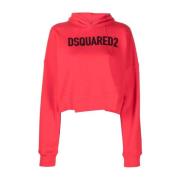 Dsquared2 Röd Casual Hoodie Tröja Red, Dam