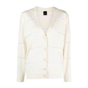 Lorena Antoniazzi Vit Stickad Kofta Casual Stil White, Dam