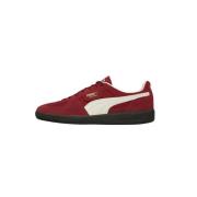 Puma Röda och vita sneakers med svart sula Red, Herr