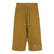 Balmain Bermuda shorts i ekologiskt ansvarsfull bomull med reflexlogot...