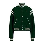 Polo Ralph Lauren Fleece Baseball Jacka Green, Dam