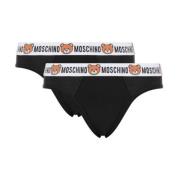 Moschino Herr Bomull Stretch Briefs Black, Herr