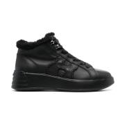 Hogan Svarta Avslappnade High Top Sneakers Black, Dam