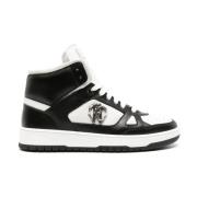 Roberto Cavalli Svarta Casual Högtopps Sneakers Black, Herr