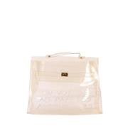 Hermès Vintage Pre-owned Vinyl handvskor Beige, Dam