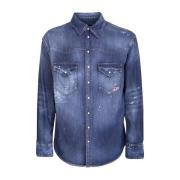 Dsquared2 Denim Skjorta Blue, Herr