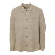 Nn07 Jonas Overshirt Lättvikts Merinoull Beige, Herr