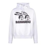 Dsquared2 Bomullssweatshirt med fronttryck White, Herr