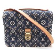 Louis Vuitton Vintage Pre-owned Canvas axelremsvskor Blue, Dam