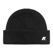 K-Way Stickad mössa i ullblandning Black, Unisex