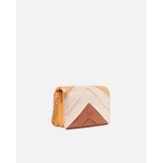 Pinko Chevron Love Bag Click Mini Brown, Dam