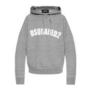 Dsquared2 Logo Tryckt Huvtröja Gray, Herr