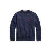 Polo Ralph Lauren Blåa Logo Sweaters med Crewneck Blue, Herr