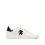 Roberto Cavalli Vita Läder Casual Trainers Sneakers White, Dam