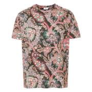 Etro Blommig paisley-tryckt T-shirt Multicolor, Herr