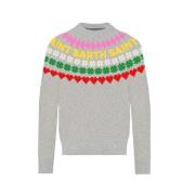 MC2 Saint Barth Fair Isle Jacquard Sweater Heart Clover Multicolor, Da...