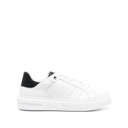 Baldinini Läder Casual Låg Topp Sneakers White, Herr