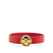 Louis Vuitton Vintage Pre-owned Laeder armband Red, Dam