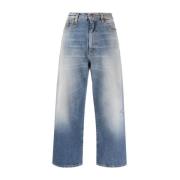 R13 Blå Straight Jeans Ankled Darcy Blue, Dam