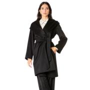 Max Mara Studio Yllekappa med huva - Svart Black, Dam