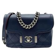 Chanel Vintage Pre-owned Laeder chanel-vskor Blue, Dam