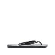 Roberto Cavalli Svart Casual Öppen Platt Slides Black, Herr