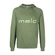 Malo Casual Multifärgad Bomullsweater Hoodie Green, Herr