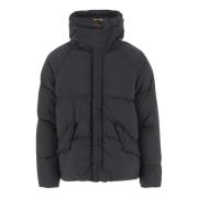 Ten C Svart Nylon Dunjacka med Dragkedja Black, Herr