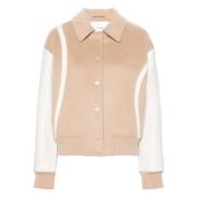 Axel Arigato Beige Ull Varsity Jacka Beige, Dam