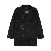 Gianni Lupo Svart Vattentät Trenchcoat Black, Herr