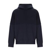 Emporio Armani Navy Blue Pinstripe Hoodie Blue, Herr